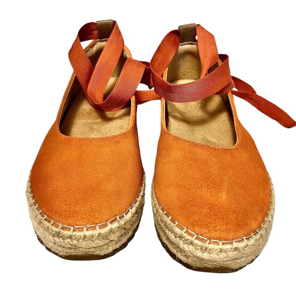 Naturalizer Orange Suede Espadrilles - Picture 3 of 5